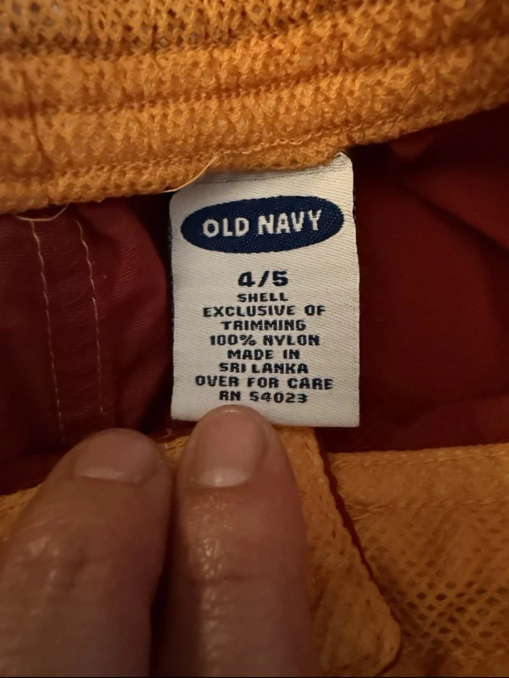 OLD NAVY Boys Dark Red/Yellow Swimming Trunks Shorts 4/5